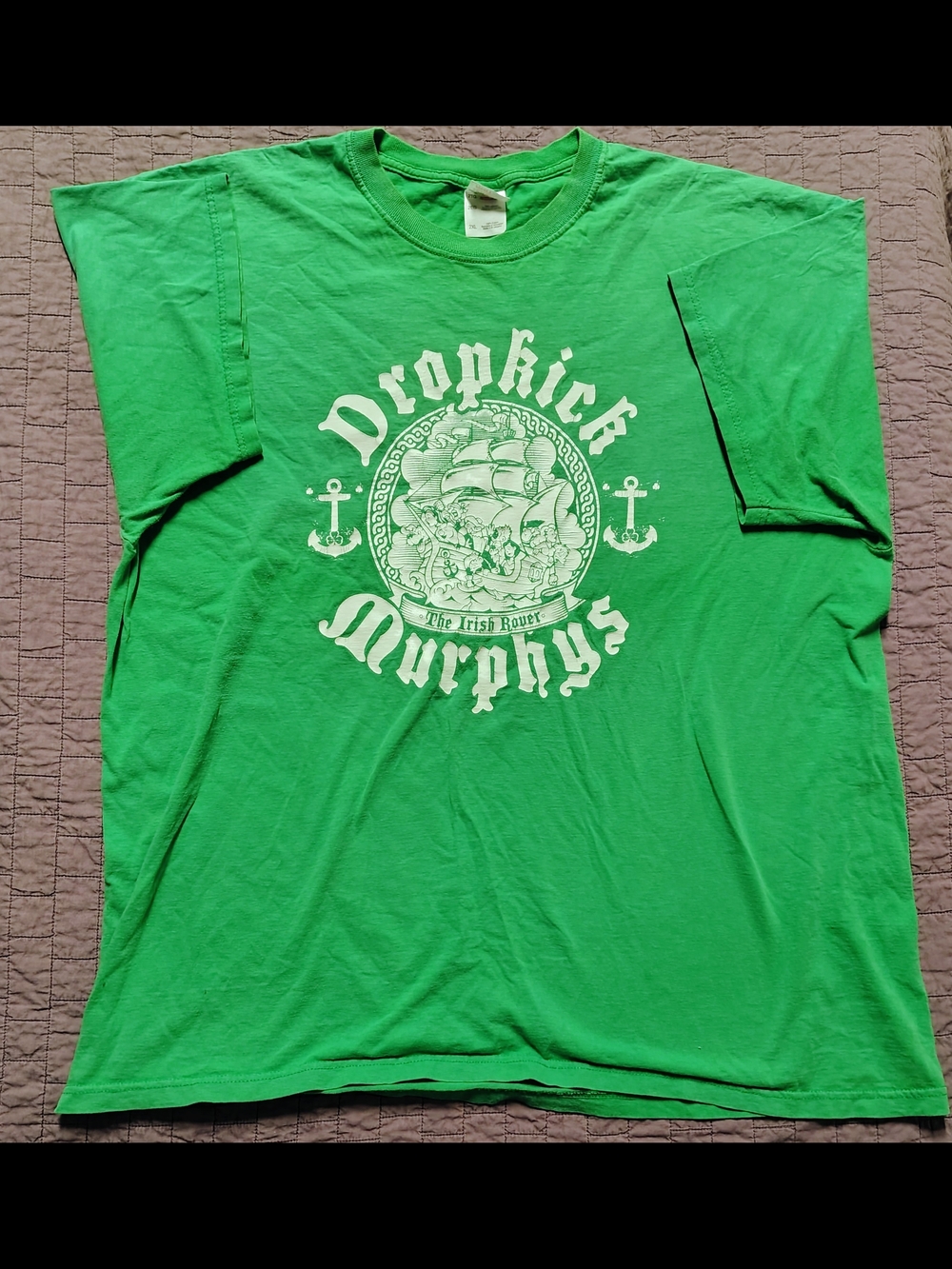 Dropkick Murphys "The Irish Rover" Graphic Band Tee T-Shirt Green Mens 2XL